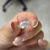 Prix d'usine en gros Diamant synthétique 0.5CT 1CT 2CT 3CT 4CT 5CT DEF VS VVS taille Marquise Diamant cultivé en laboratoire en vrac