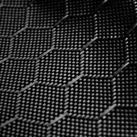 Parapluie de voiture en tissu jacquard nid d'abeille noir tissé en fibre de carbone, hexagonal, imperméable et résistant à l'abrasion – Vente chaude
