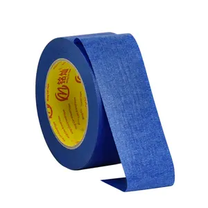 Manufacturer Plastic Custom Printing Automotive Silicone Masking Paper Car Anti UV 14 Days Adhesive Blue Masking Tape