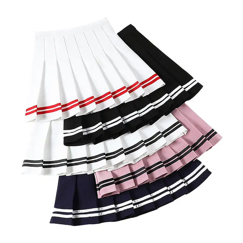 Женская Летняя трикотажная юбка, черная стильная плиссированная юбка с высокой талией и надписью, 2022