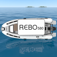 Catc Hypalon/PVC — bateau gonflable, Double coque en aluminium, réticule rigide de 19 pieds