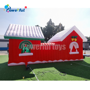 <span class=keywords><strong>Casa</strong></span> <span class=keywords><strong>de</strong></span> Papá Noel <span class=keywords><strong>de</strong></span> madera con decoración navideña inflable personalizada - Product Image 6
