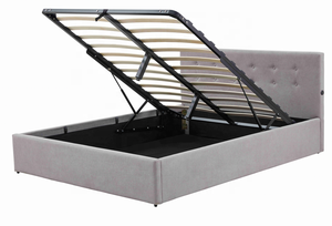 Cabecero ancho Cama tapizada con costuras decorativas Respaldo cómodo - Product Image 2