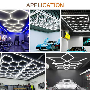 220V 110V LED chi tiết ánh sáng tổ ong LED nhà để xe ánh sáng hình lục giác cho phòng tập thể dục hội thảo tiệm hớt tóc cửa hàng làm đẹp chuyên dụng rửa xe khu vực - Product Image 6