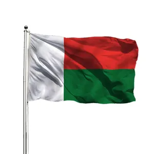 Bandeira de madagascar impressão digital 100% poliéster, ao ar livre