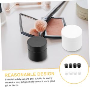 Juego de Botellas y Frascos para Cosméticos, Frascos de Plástico PP de Doble Pared Mate en Negro, Blanco, Azul y Rosa para Crema - Product Image 3