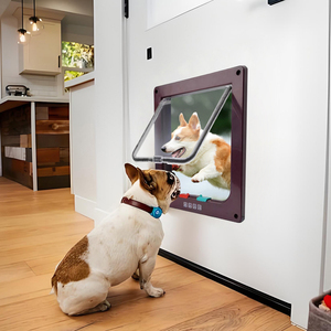 Porte coulissante de sécurité pour animaux de compagnie (chiens, chats, chatons) avec verrou de sécurité, coupe-vent et volet d'entrée/sortie – Vente en gros - Product Image 3