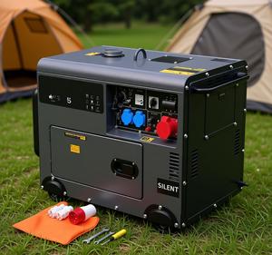 Portable Super Silent Diesel Generator Gas Diesel Generator All Copper With Welding Function Wheels Factory Direct Sale 5KW10KW - Product Image 1
