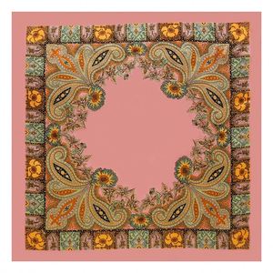 Foulard en satin <span class=keywords><strong>vintage</strong></span> européen et américain pour femmes, 90 jacquard, foulard de tête, motif géométrique en noix de cajou, imprimé, imitation soie, été - Product Image 5