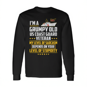 Camiseta de manga larga Grumpy Old Us Coast Guard Veteran, humor sarcástico del USCG retirado - Product Image 2