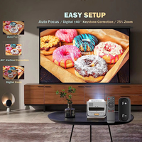 LONNST A5Pro Projecteur dynamique à double écran avec écran tactile Haut-parleur intégré 5G WiFi Smart Beam Mini pour Home Cinéma
