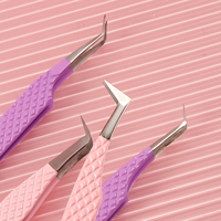 Pinces à cils Vetus Volume à pointes en fibre, sensation confortable, pour extensions de cils