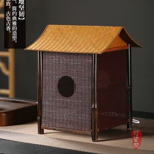 Zhu Qige Handmade Bamboo Lamp E27 <b>Led</b> Tea Room Zen Table Lamp Craft Decor - Product Image 4