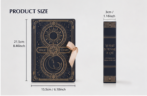 Foldable Navy Blue Book Style <b>Box</b> with Ribbon Rigid Cardboard <b>Empty</b> Mystery Blind <b>Box</b> <b>for</b> Beauty and Cosmetic Surprise <b>Gift</b> - Product Image 3