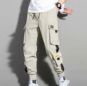 Pantalons cargo pour hommes, pantalons de survêtement pour jeunes hommes et adolescents, couleur unie, multi-poches, nouvelle collection 2024 - Product Image 5
