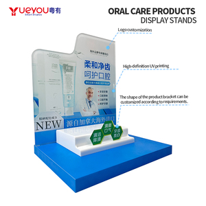 Tùy chỉnh sinh thái thân thiện có thể tháo rời Bàn chải đánh răng hiển thị đứng ba tầng bước kem đánh răng hiển thị cho chăm sóc răng miệng sản phẩm hiển thị - Product Image 3