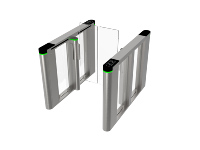 Portillon de sécurité biométrique CE FCC RFID NFC à reconnaissance faciale et code QR, en acier inoxydable avec couvercle supérieur élargi