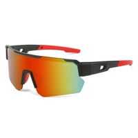 Nouvelles lunettes de soleil de sport surdimensionnées, protection UV400, verres non polarisés, lunettes de cyclisme coupe-vent pour femmes, hommes et adultes