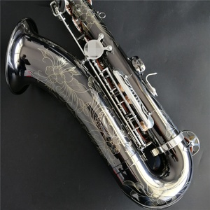Saxofone <span class=keywords><strong>Tenor</strong></span> Profissional Chinês com Braços Duplos, Chave de Fá# Agudo, Corpo Niquelado Preto e Chaves Prateadas - Product Image 5