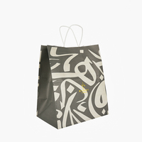 Vente en gros d'emballage à emporter avec logo personnalisé pour restaurant sac en papier kraft gris à emporter pour les aliments