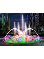 Fuente Musical Programable Baishui con Cortina de Agua, Explosión de Aire y Burbujas, Características de Acero Inoxidable 304 para Paisajismo