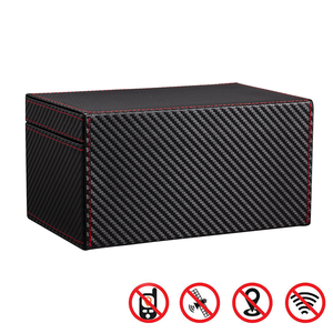 Boîtier <span class=keywords><strong>Faraday</strong></span> <span class=keywords><strong>pour</strong></span> clés de <span class=keywords><strong>voiture</strong></span>, téléphones, cartes, entrée sans <span class=keywords><strong>clé</strong></span>, bloqueur de signal RFID, cage antivol, matériau PU, style uni et tendance - Product Image 3