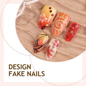 Aufklebbare Nägel Bestseller in <span class=keywords><strong>China</strong></span> Mit Kleber Private Label Geschäft Strasssteine Spitzen Transparente Fingernägel Aufklebnägel - Product Image 3