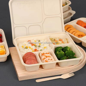 Gran oferta, caja Bento de plástico desechable biodegradable ecológica personalizada para llevar y embalaje de entrega de <span class=keywords><strong>comida</strong></span> rápida - Product Image 4