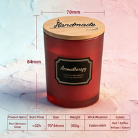 Bougie classique en cire de soja, aromathérapie, faite à la main pour la Saint-Valentin et la fête des mères