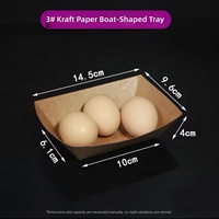 Barquette en papier kraft pour emballage alimentaire à emporter, idéale pour les snacks de rue, salades, frites, poulet frit, sushis, nouilles