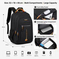 Sac à dos personnalisé avec logo, en polyester Oxford, doublure zippée, sac de sport pas cher, sac de voyage, sac d'école, sac d'étudiant, sac à dos pour ordinateur portable