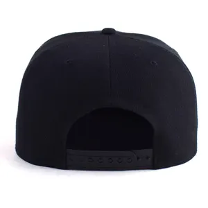 Özel gorras snapback, siyah 3D Logo kapaklar, özel Snapback şapka