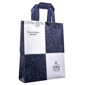 Custom Logo Printable Shopping Tote OPP Laminated Bags Reusable Ultrasonic Pressing PP Non-woven Promotional Bag