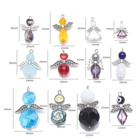 Zhubi Design Unique gouttes de cristal breloques en argent ailes d'aigle en gros bricolage gobelet pendentif verre à vin décoration pour la fête