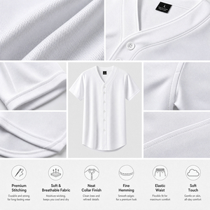 Maillots de baseball en gros : Les plus tendances, personnalisables par sublimation, pour le dropshipping - Product Image 4