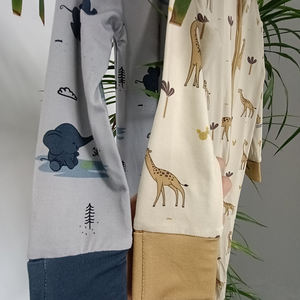 ชุดรอมเปอร์เด็กอ่อนผ้าไผ่แบบยูนิเซ็กซ์ มีปลายแขนแบบพับได้ ซิป YKK แบบ <span class=keywords><strong>2</strong></span> ทาง สามารถพับเท้าได้ - Product Image 3