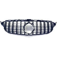 Calandre avant de voiture noire brillante de style GT adaptée à Mercedes Benz W205 Classe C C250 C300 C350 Type sport Année 2019-2021