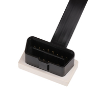 Cable plano Universal de 16 pines para OBD2, Cable OBD 2 de 16 Pines, MaleTo, macho hembra de 16 pines para código de error OBD2