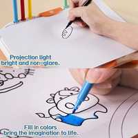 Tableau de dessin à projection LED MILI pour enfants, jouet éducatif portable, projecteur de croquis, jouet d'apprentissage artistique pour les tout-petits