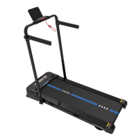 Premium Faltbares Leises Elektrisches Laufband mit Neigungsverstellung und Griffstange 1050x400mm, 130kg Tragkraft, Flaches Laufpad für Apartments