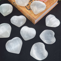 Nouvelle arrivée produits en cristal sélénite plâtre de gypse Parget Gesso coeur pour la guérison spirituelle