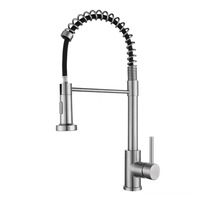 Robinet de cuisine monocommande thermostatique Yoroow au design moderne, corps en zinc, avec douchette extractible et cartouche céramique, pour hôtel