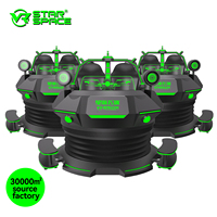 Équipement de terrain de jeu intérieur 9D 360 VR UFO Rotation Double Sièges VR Roller Coaster Flying 9D Cinema Simulator