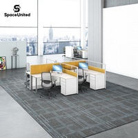 Postes de travail modernes avec cloisons de bureau SpaceUnited, bureaux élégants de style écran