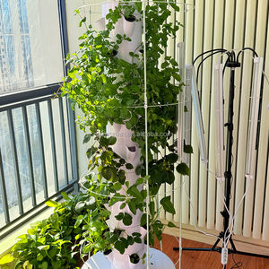 Torre Idroponica Verticale a 9 Livelli per Interni con Luci LED, Spina Standard UK, Sistema di Coltivazione Senza Suolo per Verdure ed Erbe - Product Image 4