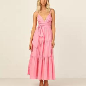 Vestido de Verano de Lino Maxi para Mujer, Estilo Vintage, con Tirantes Finos, Modesto, a la Moda, Precio Bajo, Gran Venta - Product Image 1