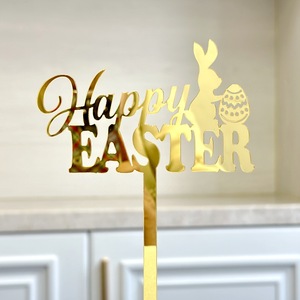 Decoración para Pastel de Conejito de Pascua, Conejo, Huevo, Plástico Acrílico - Product Image 5