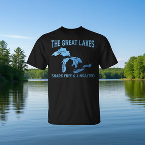 T-shirt The Great Lakes Shark Free Unsalted Michigan - Product Image 3