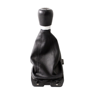 Ford Gear <b>Shift</b> <b>Knob</b> Cover Leather Black Silver 5 Speed 6 Speed Manual Transmission Tsubasa Haku QZXN G17 G18 - Product Image 1