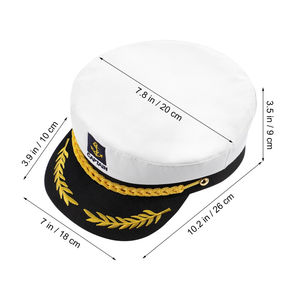 PARTYMENT Gorra <span class=keywords><strong>de</strong></span> Capitán <span class=keywords><strong>de</strong></span> la Marina Blanca con Bordado Personalizado para Fiestas <span class=keywords><strong>de</strong></span> Despedida <span class=keywords><strong>de</strong></span> Soltero, Accesorios Festivos con Diseño <span class=keywords><strong>de</strong></span> <span class=keywords><strong>Marinero</strong></span> - Product Image 2